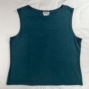 Coldwater Creek XL Sleevless Teal Tank Top